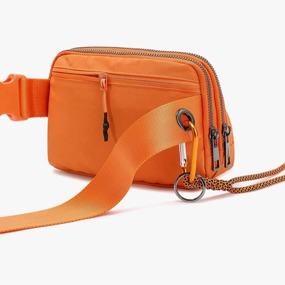 Fanny Packs Adjustable Strap, Bum Bag for Running Hiking Travel Workout (Orange) - Picture 2 of 8